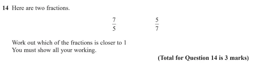 Question 14 - GCSE Edexcel Foundation Maths Past Paper 1 (Non-Calculator) - November 2017