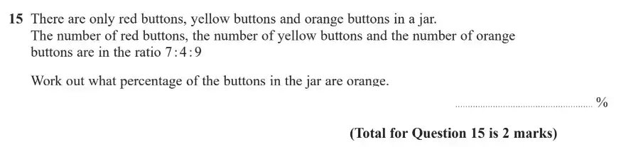 Question 15 - GCSE Edexcel Foundation Maths Past Paper 1 (Non-Calculator) - November 2017