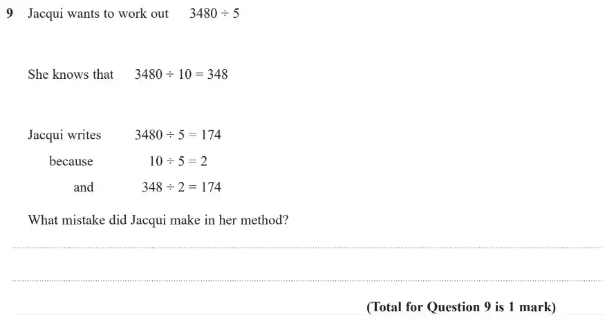 Question 9 - GCSE Edexcel Foundation Maths Past Paper 1 (Non-Calculator) - November 2017