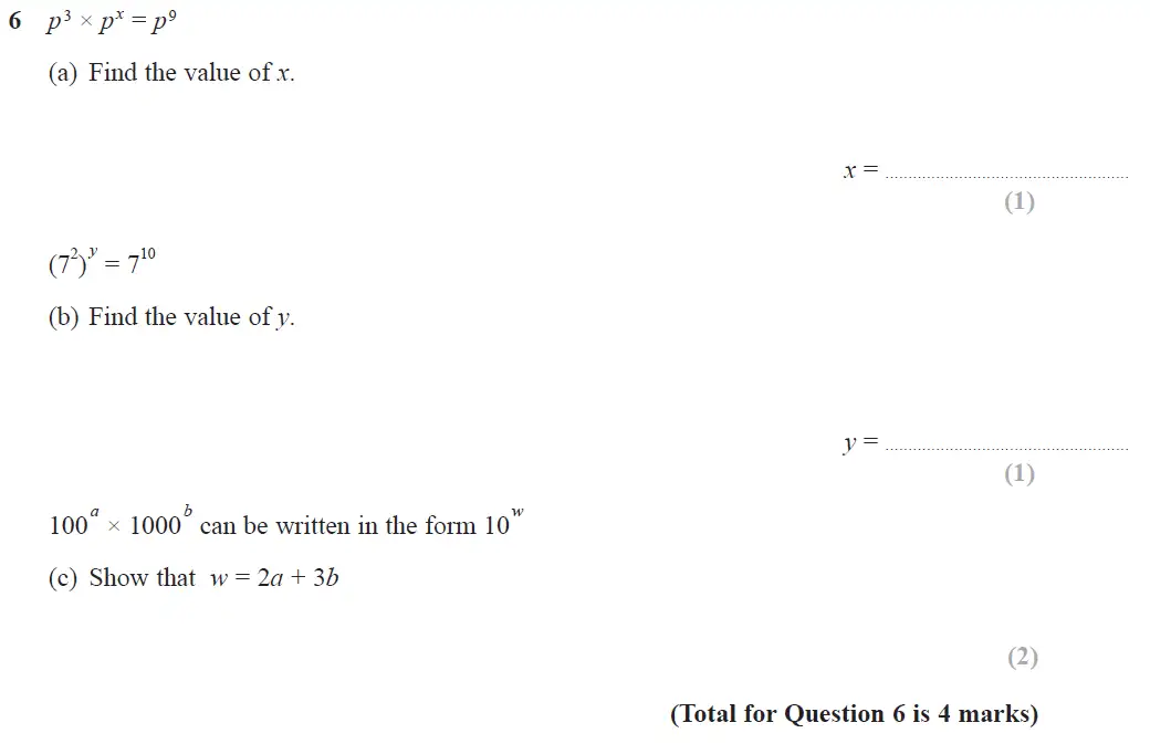 Question 6 - GCSE Edexcel Higher Maths Past Paper 2 (Calculator) - November 2017