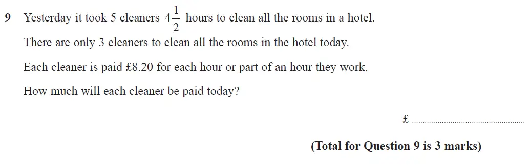 Question 9 - GCSE Edexcel Higher Maths Past Paper 2 (Calculator) - November 2017