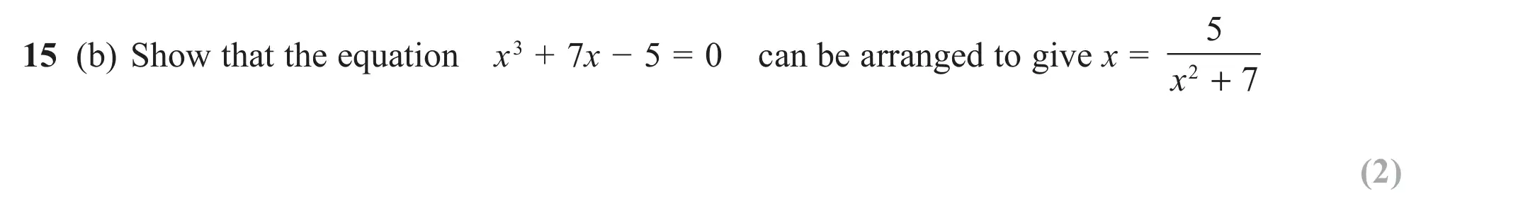 Question 15(b) - GCSE Edexcel Higher Maths Past Paper 3 (Calculator) - November 2017