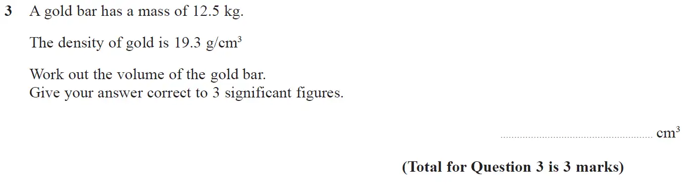 Question 3 - GCSE Edexcel Higher Maths Past Paper 3 (Calculator) - November 2017