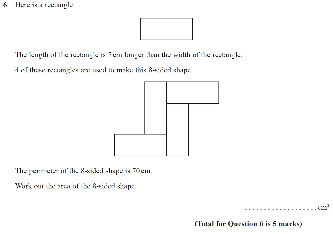 Question 6 - GCSE Edexcel Higher Maths Past Paper 3 (Calculator) - November 2017