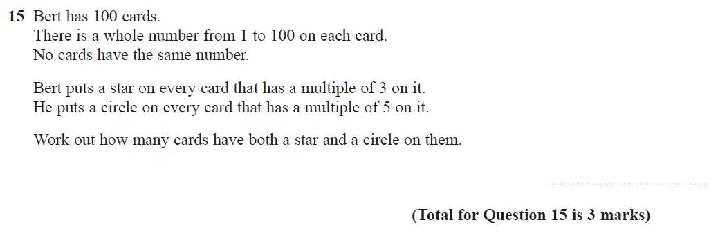 Question 15 - GCSE Edexcel Foundation Maths Past Paper 3 (Calculator) - November 2018
