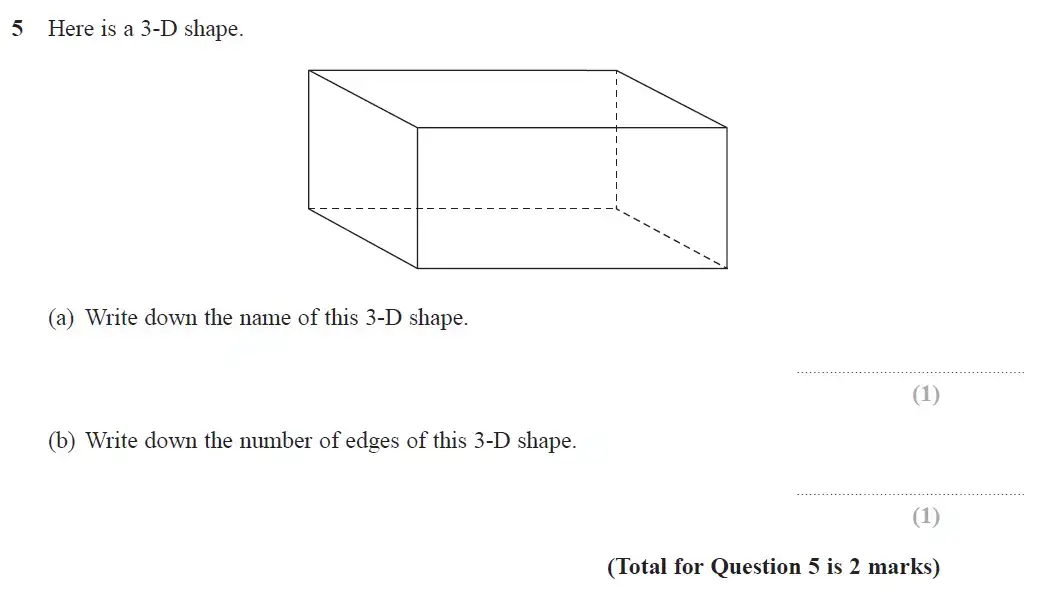 Question 5 - GCSE Edexcel Foundation Maths Past Paper 3 (Calculator) - November 2018