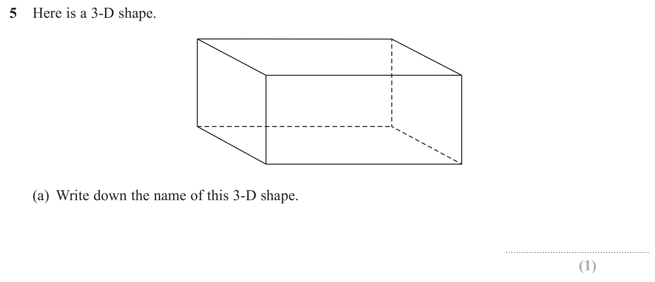 Question 5(a) - GCSE Edexcel Foundation Maths Past Paper 3 (Calculator) - November 2018