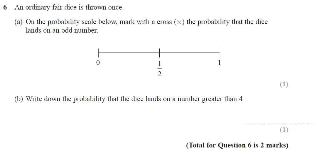 Question 6 - GCSE Edexcel Foundation Maths Past Paper 3 (Calculator) - November 2018