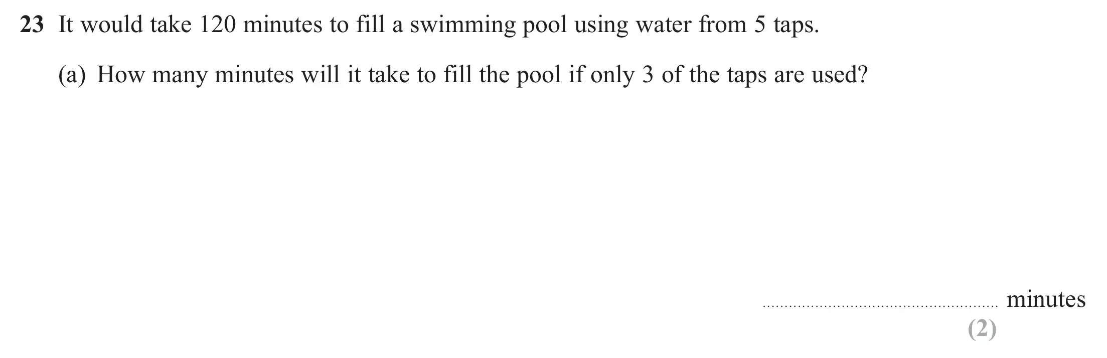 Question 23(a) - GCSE Edexcel Foundation Maths Past Paper 1 (Non-Calculator) - November 2018
