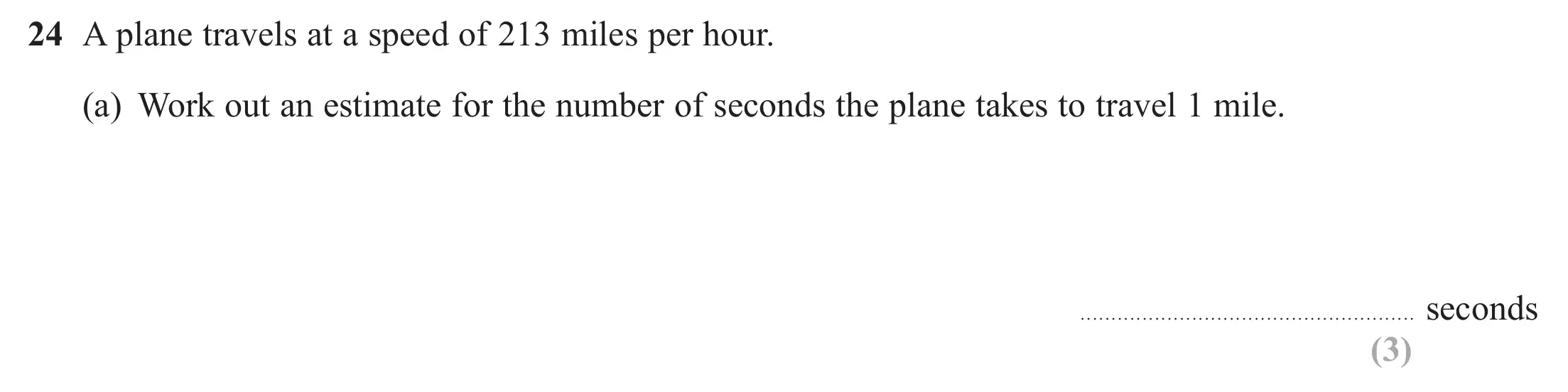 Question 24(a) - GCSE Edexcel Foundation Maths Past Paper 1 (Non-Calculator) - November 2018