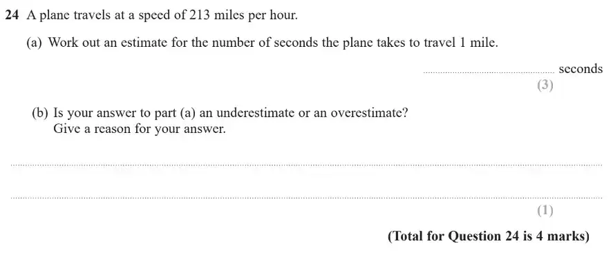 Question 25 - GCSE Edexcel Foundation Maths Past Paper 1 (Non-Calculator) - November 2018