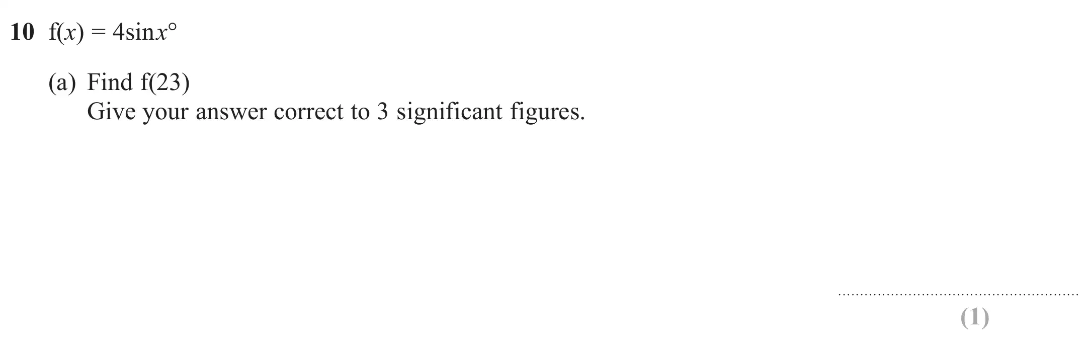 Question 10(a) - GCSE Edexcel Higher Maths Past Paper 3 (Calculator) - November 2018