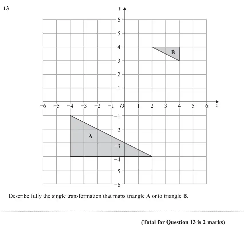 Question 13 - GCSE Edexcel Higher Maths Past Paper 1 (Non-Calculator) - November 2018