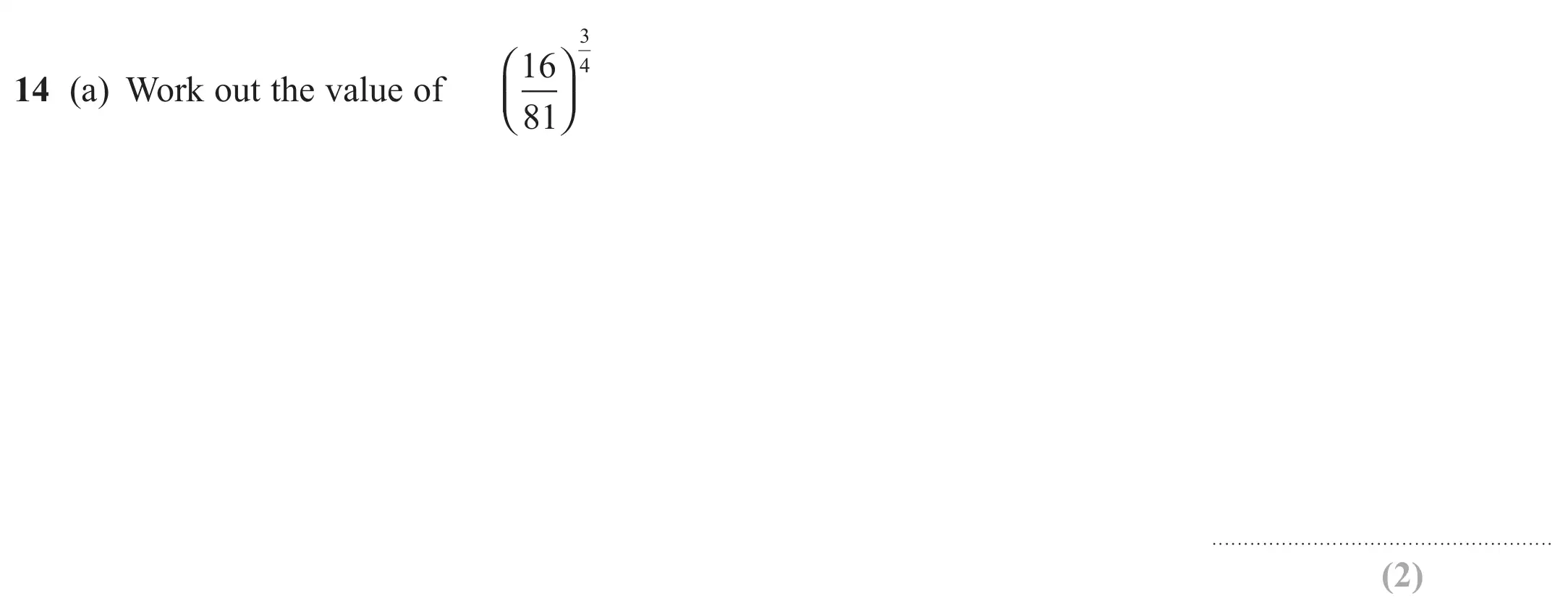 Question 14(a) - GCSE Edexcel Higher Maths Past Paper 1 (Non-Calculator) - November 2018