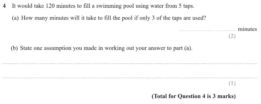 Question 4 - GCSE Edexcel Higher Maths Past Paper 1 (Non-Calculator) - November 2018