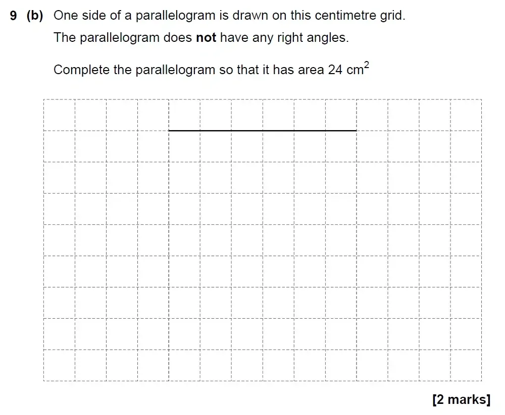 Question 09(b) - GCSE AQA Foundation Maths Past Paper 1 (Non-Calculator) - November 2022