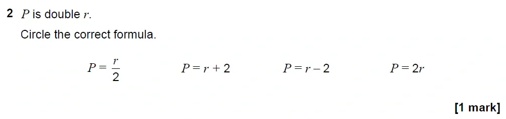 Question 02 - GCSE AQA Foundation Maths Past Paper 1 (Non-Calculator) - June 2022