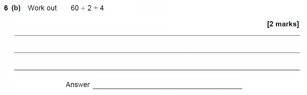 Question 06(b) - GCSE AQA Foundation Maths Past Paper 1 (Non-Calculator) - June 2022