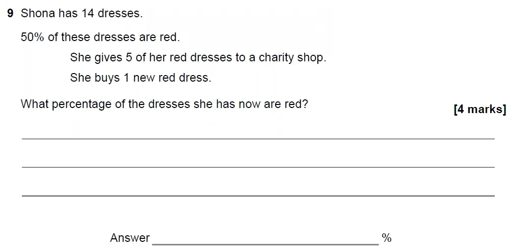 Question 09 - GCSE AQA Foundation Maths Past Paper 1 (Non-Calculator) - June 2022