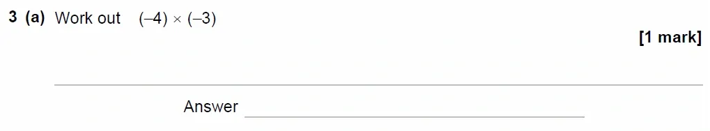Question 03(a) - GCSE AQA Foundation Maths Past Paper 1 (Non-Calculator) - June 2023