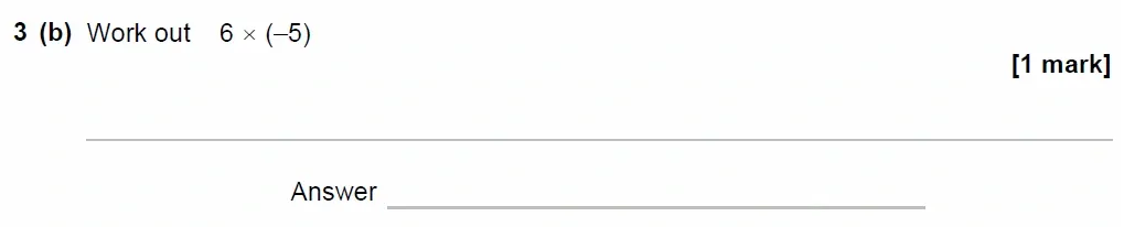Question 03(b) - GCSE AQA Foundation Maths Past Paper 1 (Non-Calculator) - June 2023