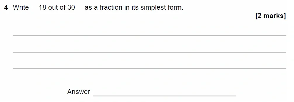 Question 4 - GCSE AQA Foundation Maths Past Paper 1 (Non-Calculator) - June 2023