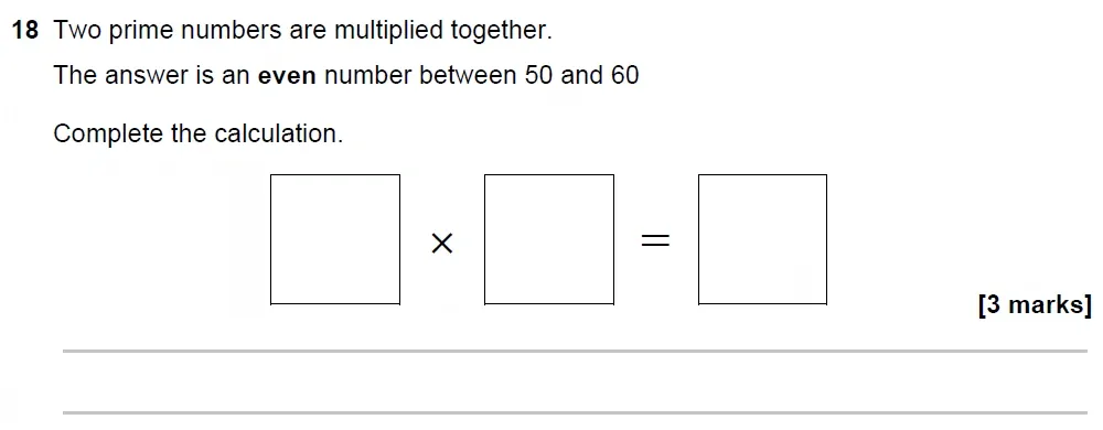 Question 18 - GCSE AQA Foundation Maths Past Paper 1 (Non-Calculator) - June 2023