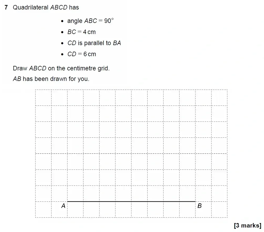 Question 07 - GCSE AQA Foundation Maths Past Paper 2 (Calculator) - June 2022