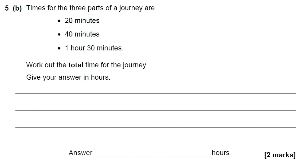 Question 05(b) - GCSE AQA Foundation Maths Past Paper 3 (Calculator) - June 2022