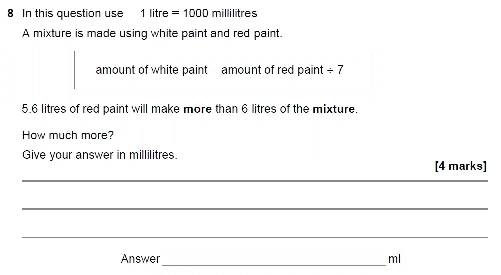 Question 08 - GCSE AQA Foundation Maths Past Paper 3 (Calculator) - June 2022