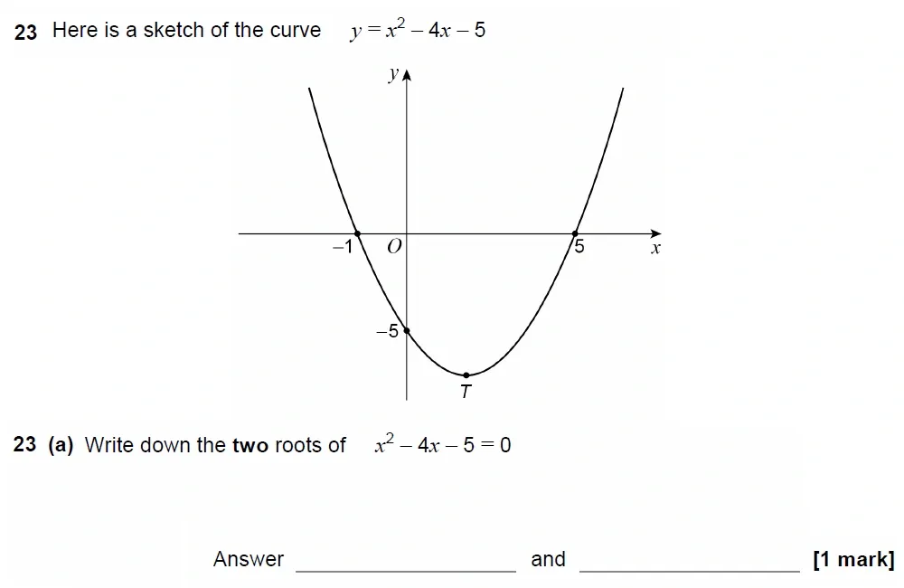 Question 23(a) - GCSE AQA Foundation Maths Past Paper 3 (Calculator) - June 2022