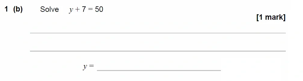 Question 01(b) - GCSE AQA Foundation Maths Past Paper 3 (Calculator) - June 2023