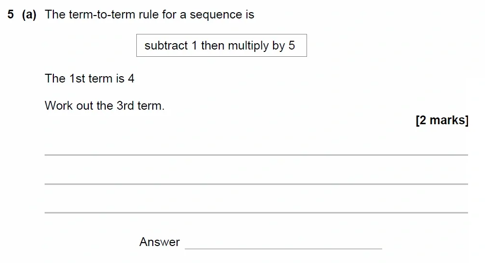 Question 05(a) - GCSE AQA Foundation Maths Past Paper 3 (Calculator) - June 2023