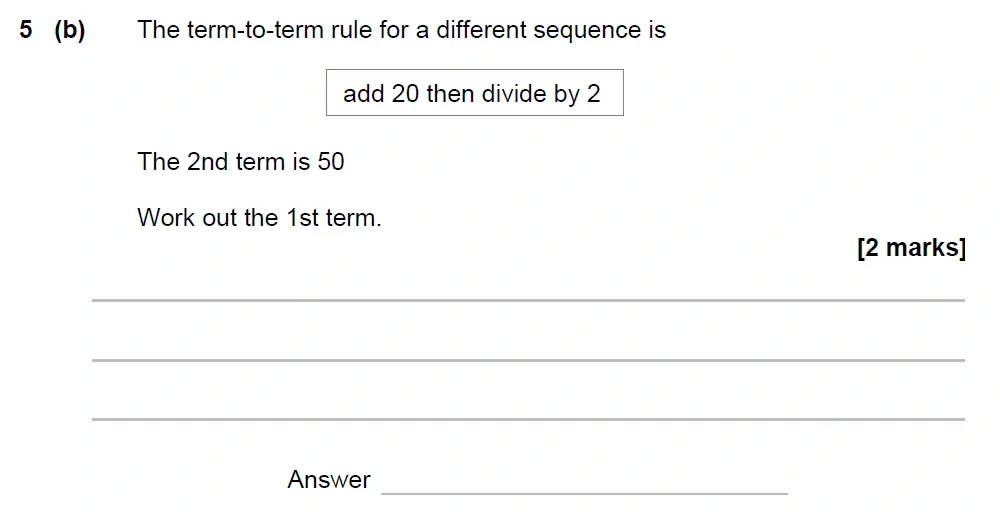 Question 05(b) - GCSE AQA Foundation Maths Past Paper 3 (Calculator) - June 2023