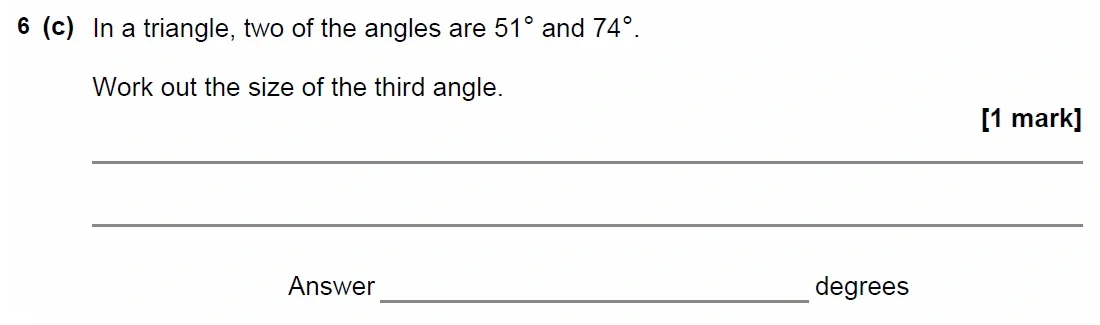 Question 06(c) - GCSE AQA Foundation Maths Past Paper 3 (Calculator) - November 2022