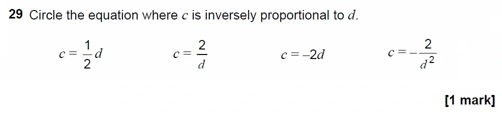 Question 29 - GCSE AQA Foundation Maths Past Paper 3 (Calculator) - November 2022