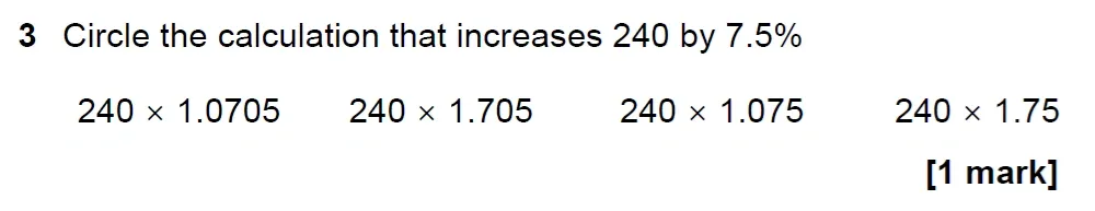Question 03 - GCSE AQA Higher Maths Past Paper 1 (Non-Calculator) - June 2022