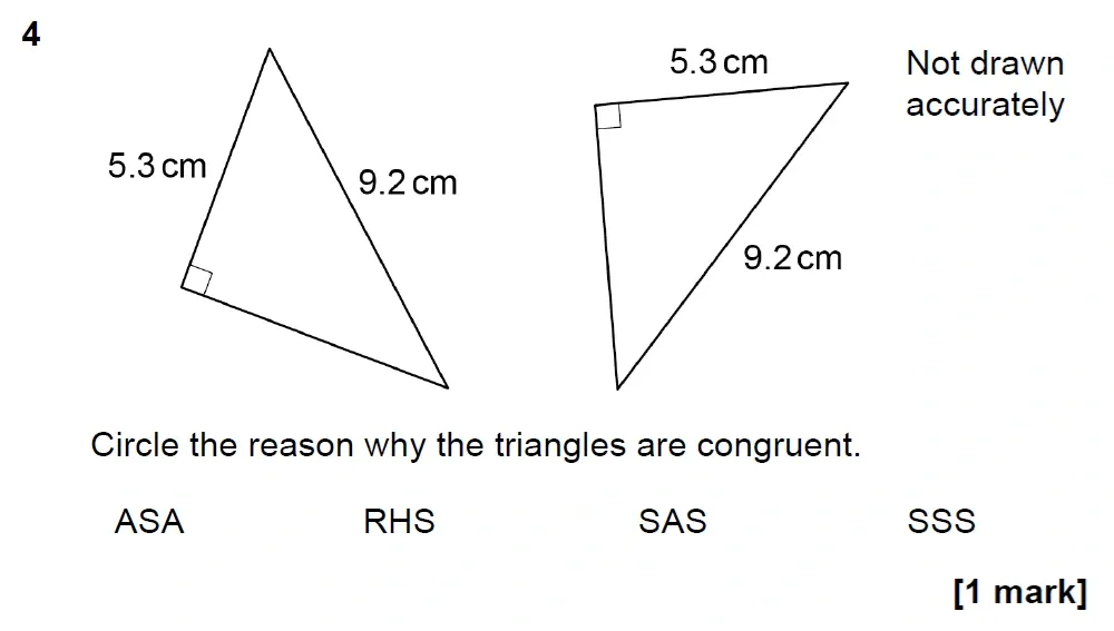 Question 04 - GCSE AQA Higher Maths Past Paper 1 (Non-Calculator) - June 2022