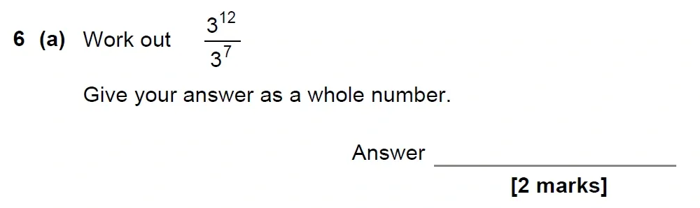 Question 06(a) - GCSE AQA Higher Maths Past Paper 1 (Non-Calculator) - June 2022
