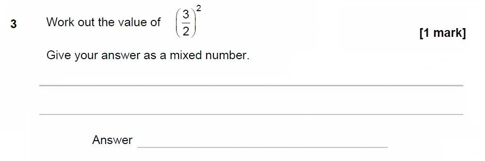 Question 03 - GCSE AQA Higher Maths Past Paper 1 (Non-Calculator) - June 2023