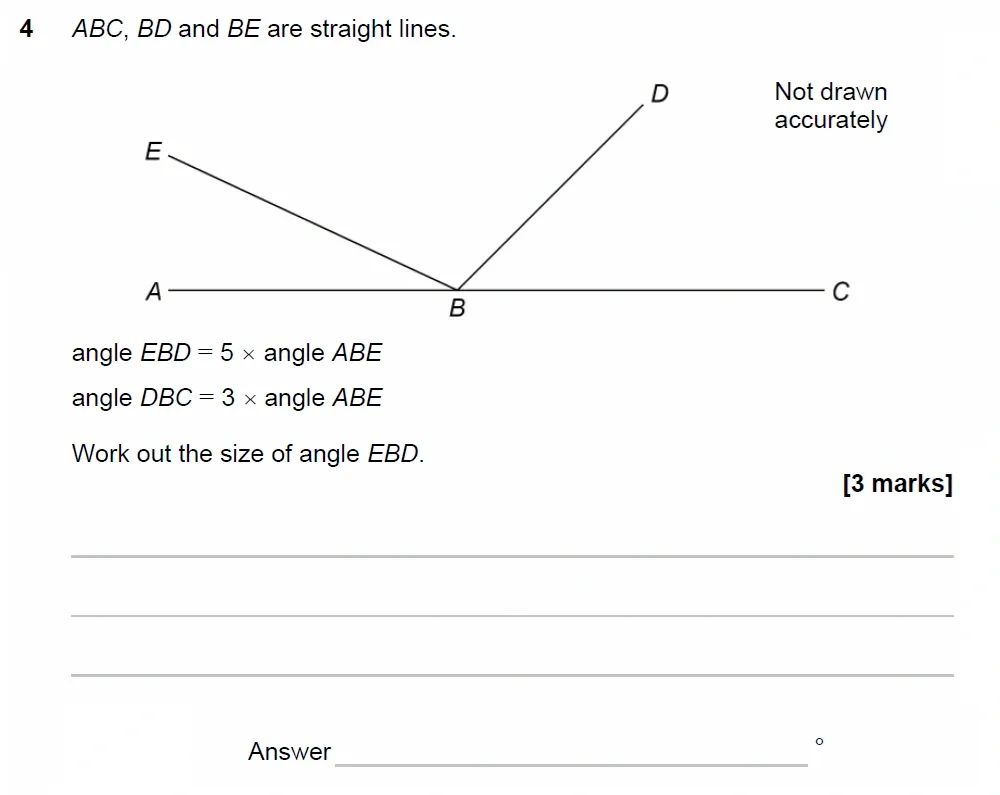 Question 04 - GCSE AQA Higher Maths Past Paper 1 (Non-Calculator) - June 2023