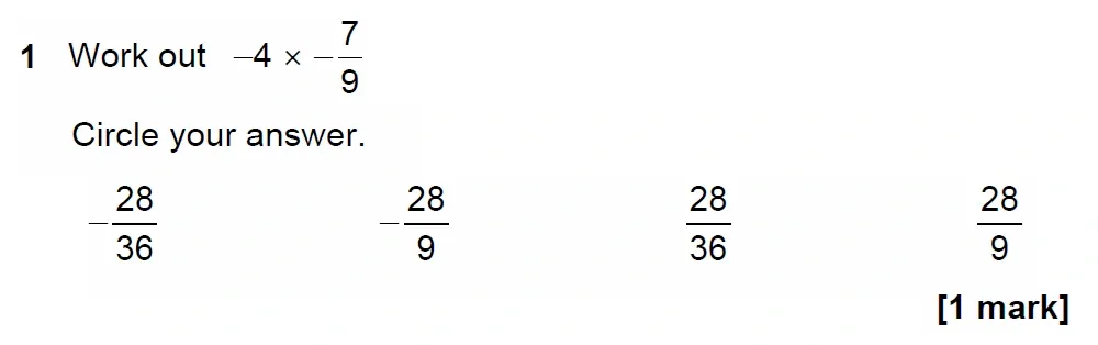 Question 01 - GCSE AQA Higher Maths Past Paper 1 (Non-Calculator) - November 2022
