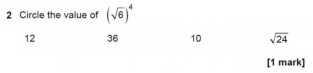 Question 02 - GCSE AQA Higher Maths Past Paper 1 (Non-Calculator) - November 2022