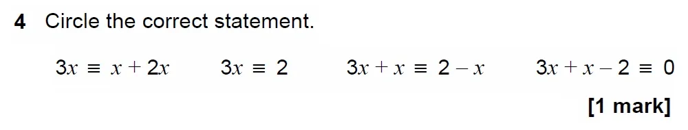 Question 04 - GCSE AQA Higher Maths Past Paper 1 (Non-Calculator) - November 2022