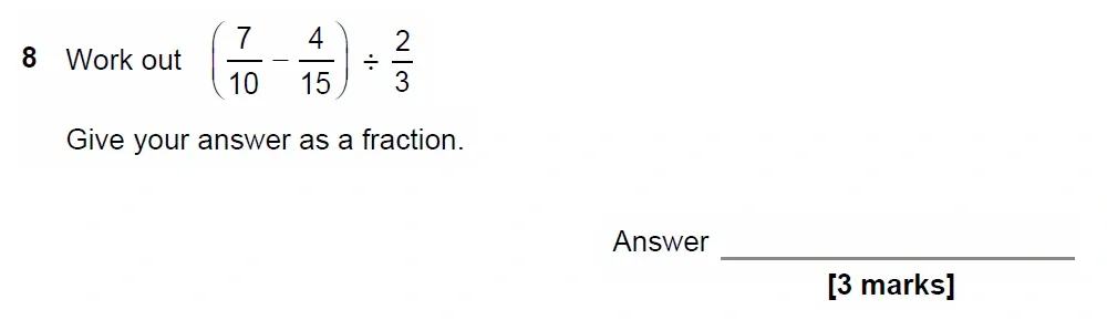 Question 08 - GCSE AQA Higher Maths Past Paper 1 (Non-Calculator) - November 2022