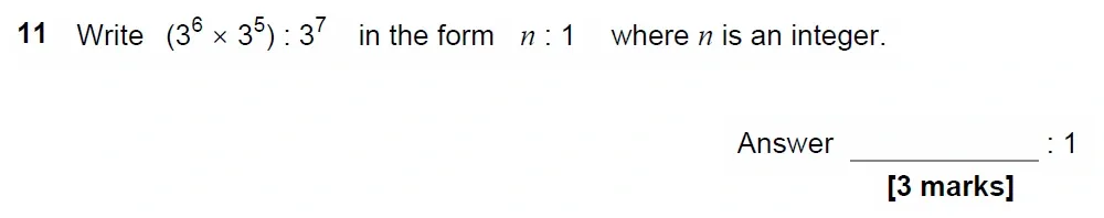 Question 11 - GCSE AQA Higher Maths Past Paper 1 (Non-Calculator) - November 2022