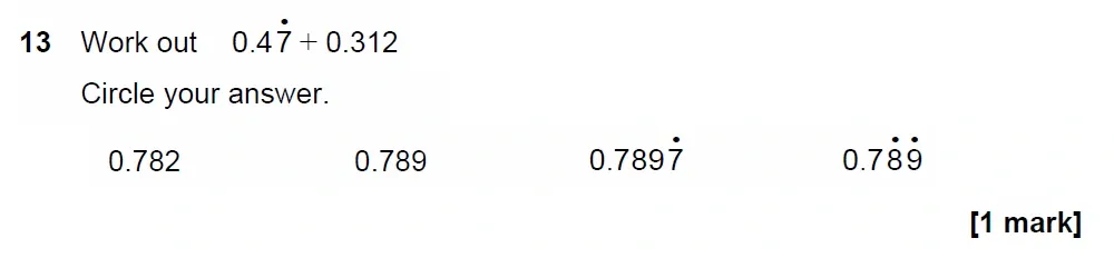 Question 13 - GCSE AQA Higher Maths Past Paper 1 (Non-Calculator) - November 2022