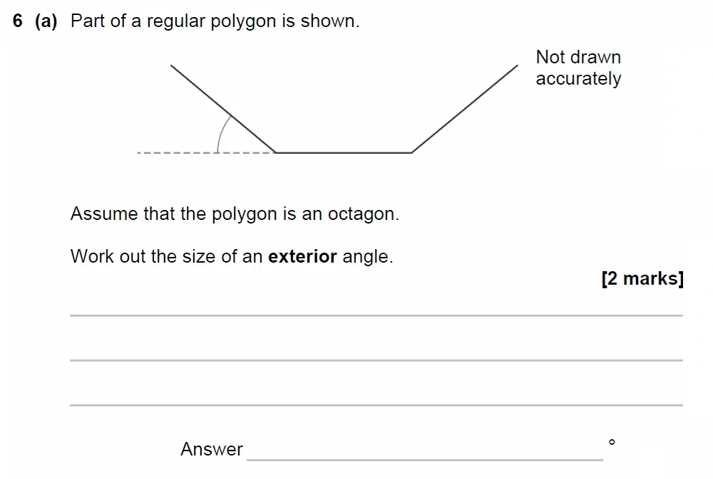 Question 06(a) - GCSE AQA Higher Maths Past Paper 2 (Calculator) - June 2023