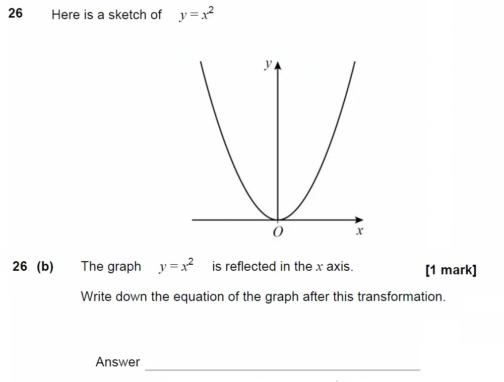 Question 26(b) - GCSE AQA Higher Maths Past Paper 2 (Calculator) - June 2023