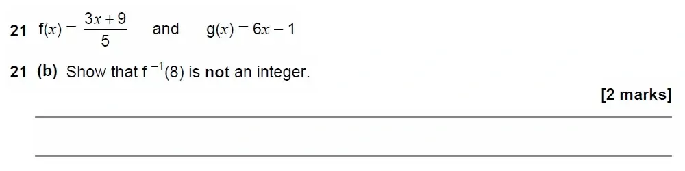 Question 21(b) - GCSE AQA Higher Maths Past Paper 2 (Calculator) - November 2022